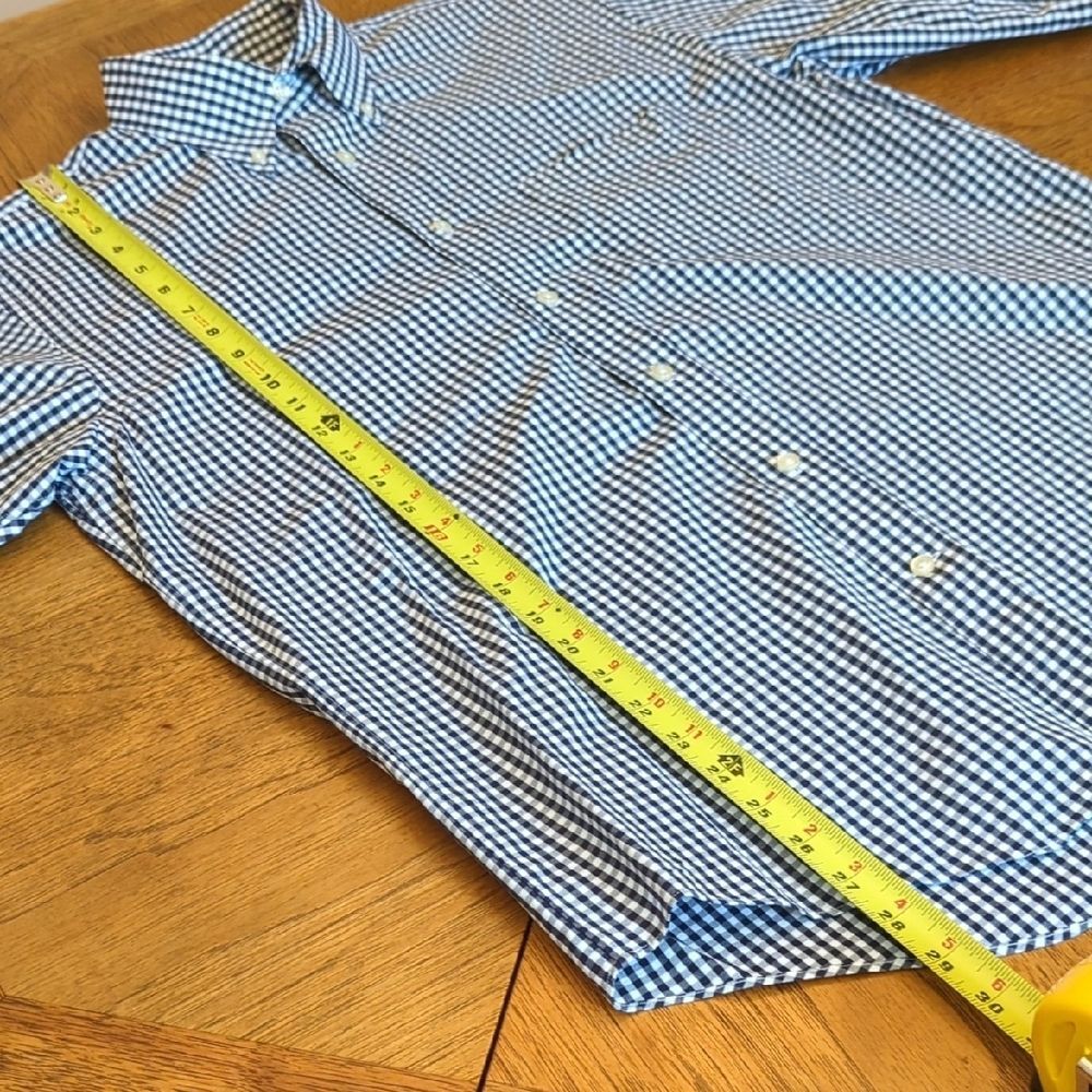 Lands' End Men's Black Checkered Button Down Shirt - Picture 7 of 8